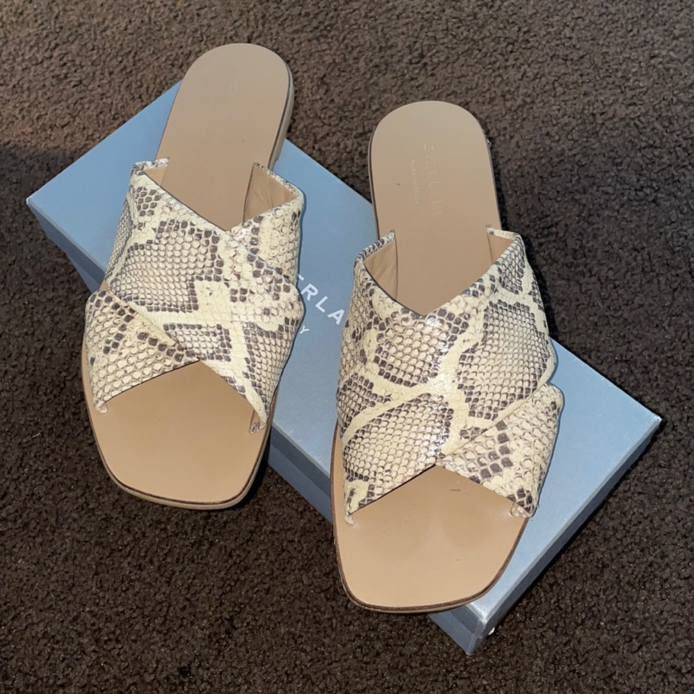 Snake skin everlane sandals